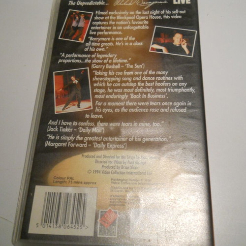 The Unpredictable Michael Barrymore Live VHS used