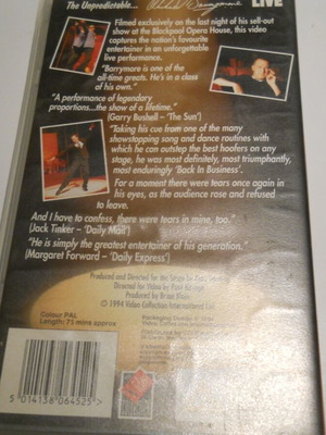The Unpredictable Michael Barrymore Live VHS used