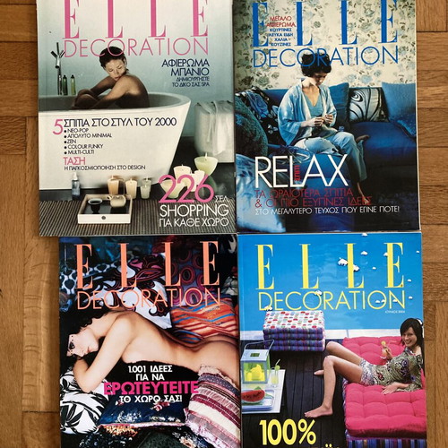 Elle Decoration magazines like new, set of 4 (1999-2004)