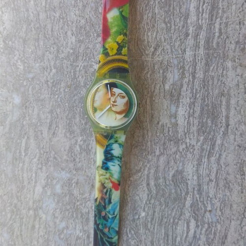 Swatch Court 5743 Limited Edition art watch like new, colorful