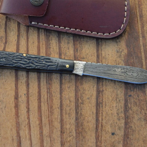 Damascus Handmade Folding Knife from The Eagle Collection New 5270