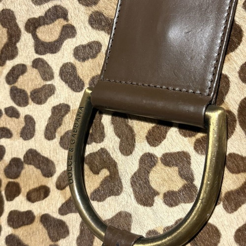 Dolce & Gabbana Ponyhair Leopard Print Shoulder Bag used
