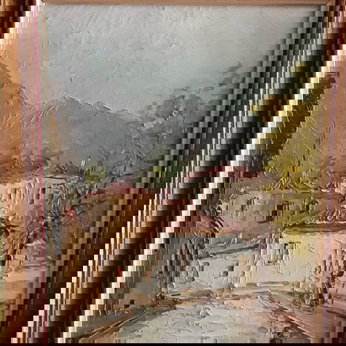 Έλαιο σε καμβά Αριστομένης Μυλωνάς 42x52, σαν καινούργιο