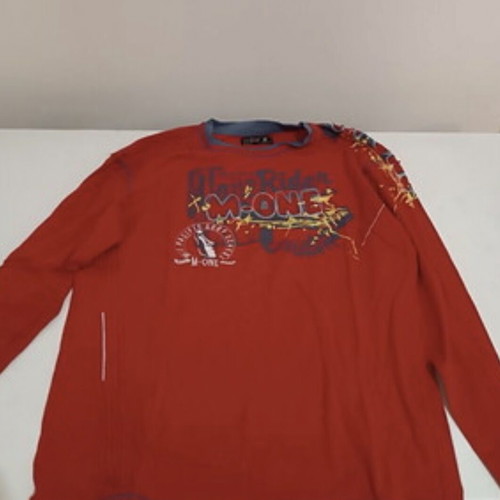 M-ONE red long-sleeve shirt for kids 12 years