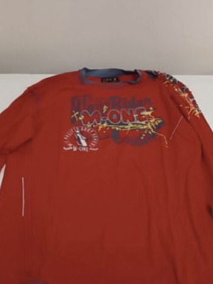 M-ONE red long-sleeve shirt for kids 12 years
