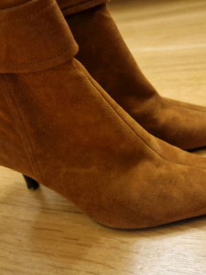 Sergio Rossi suede ankle boots, tan, size 38.5