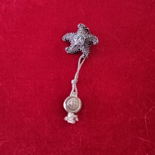 Ocean form silver earring used, silver