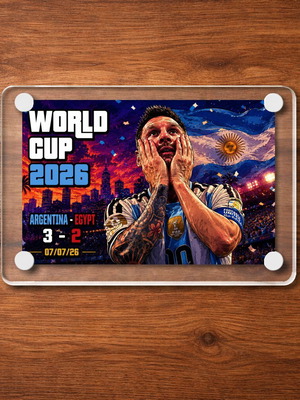 Ακρυλικό μαγνητάκι ψυγείου Messi 2026 Argentina World Cup καινούργιο