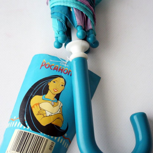 Disney Pocahontas Kids Umbrella new, vintage 90's, blue