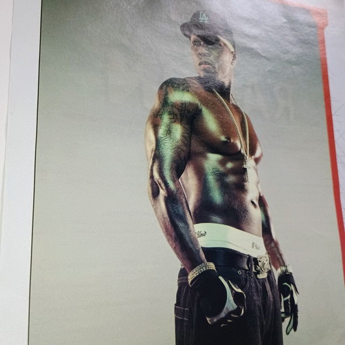 50 Cent mini poster used, sporty JR insert 23x18 cm