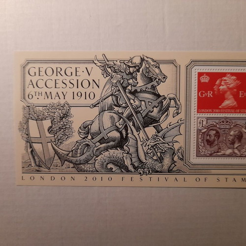 Γραμματόσημα George V Accession 6th May 1910 Miniature Sheet νέα