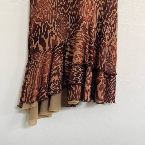 Y2K midi dress leopard print vintage, like new, lined