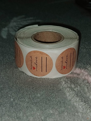 Αυτοκόλλητα Handmade with love ρολό 500 τεμ. καινούργια