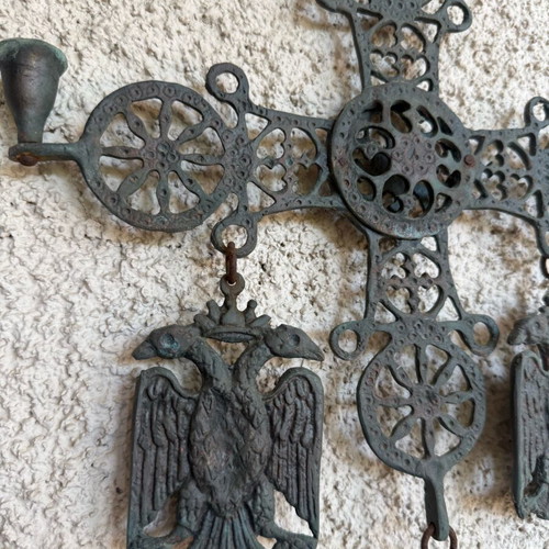 Byzantine-style cross with Saint George used