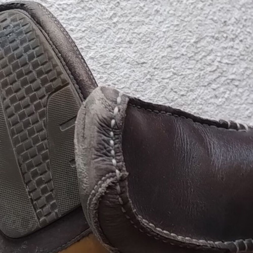 Woodland leather men's moccasins used, size 42, brown