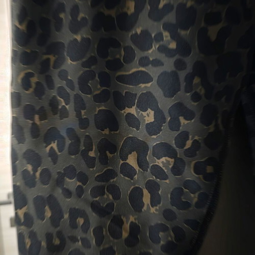 Khaki leopard leggings like new, elastic, XL slim fit
