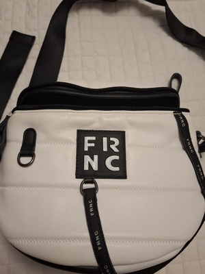 FRNC leather crossbody bag new, white and black