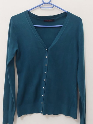 Beauty Women cardigan like new, size M, blue and green