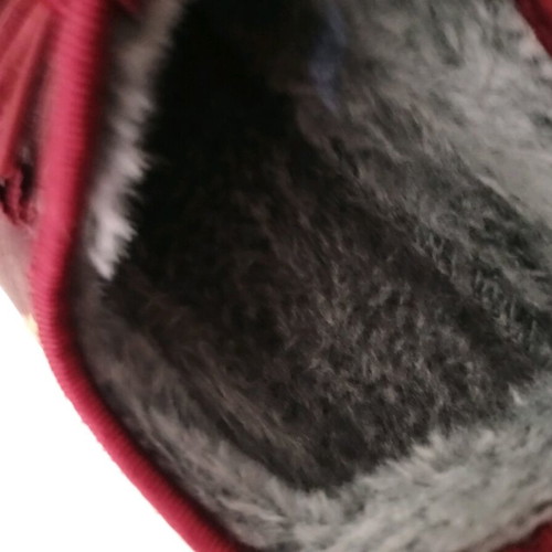 A To Z Greek ballerina shoes size 35 like new, burgundy with fur