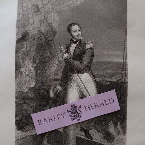 Lithograph portrait of philhellene captain Hippolyte Magloire Bisson like new