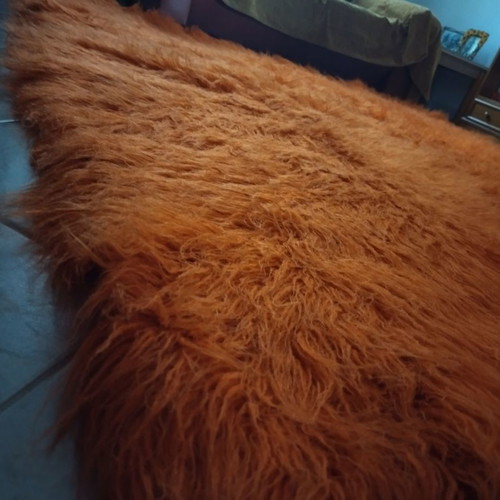 Handmade orange velentza rug new 2m x 2.15m