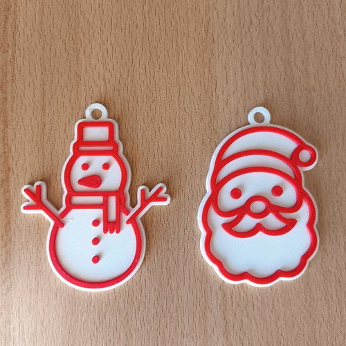 Pack of 14 Christmas ornaments from 3D printer, new