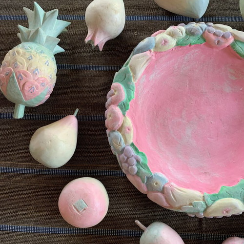 Wooden fruit platter handmade, new, 30 cm