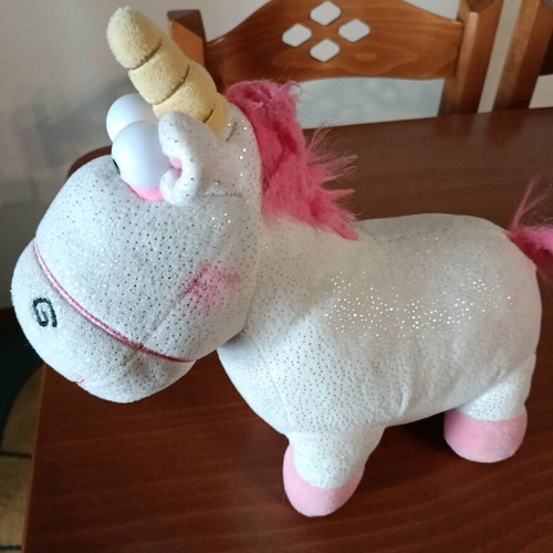 Stuffed unicorn used with marks