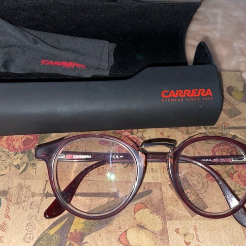 Carrera women's glasses used, red color with prescription lenses