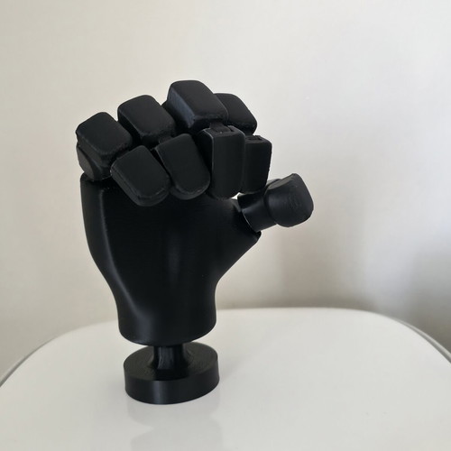 3D Flexible Hand right or left with base, new