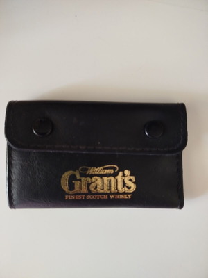 Δερμάτινη διαφημιστική κλειδοθήκη Grant's, μαύρη, τσέπης