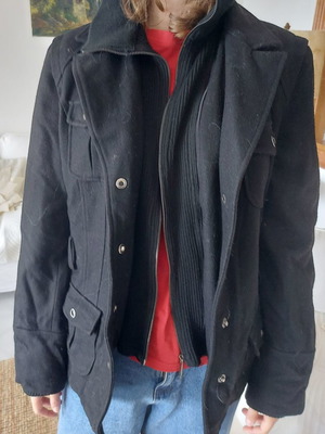 Wool jacket used Zara black XL