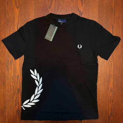 Fred Perry T-shirt new, size S, black and white