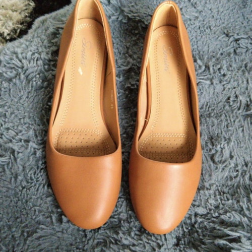Primark Tampa Flat Ballerinas Size 41 New Beige Orange