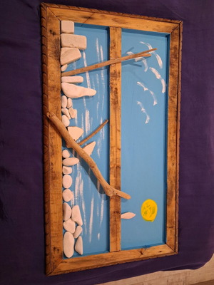 Handmade frame from natural materials like new 80×43