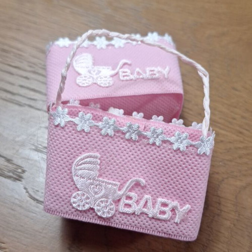 Small pink bag for girl bomboniera, pack of 70, new