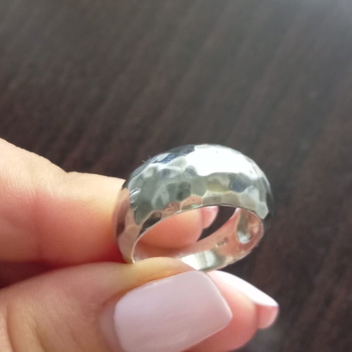 Silver ring 950 handmade, forged, like new, size 56-57