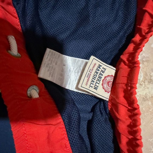 Franklin Marshall swim shorts like new, size large, blue and red