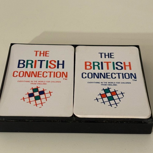 British Collection playing cards used, set of 2, vintage collectible