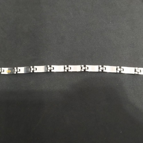 Steel men's bracelet used with 750 18k gold details