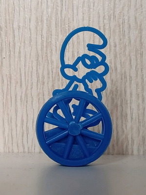 Vintage Lucky Cup φιγούρα Στρουμφ μεταχειρισμένη, δεκαετίας 70 - 80