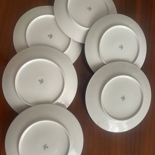 Scherzer Bavaria porcelain plate set cobalt blue floral mint condition