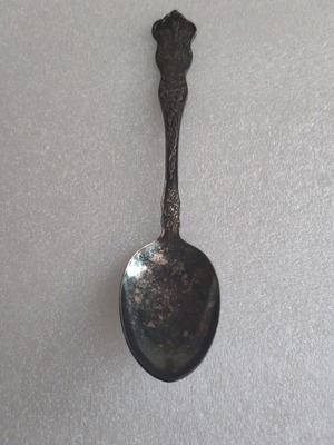 Silver-plated spoon used, quite old