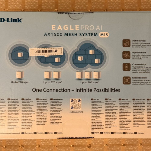 D-Link Eagle Pro AI AX1500 Mesh System M15 sealed, unused 2-pack
