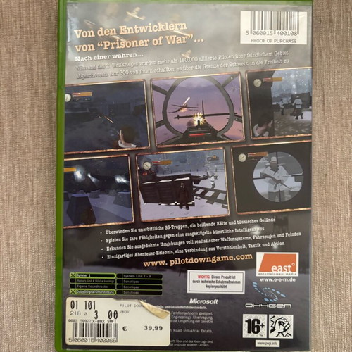 Pilot Down Xbox Original used, German complete