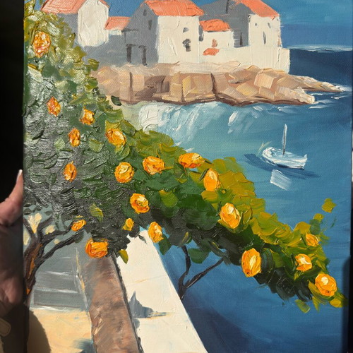 Lemon painting with oil paints new