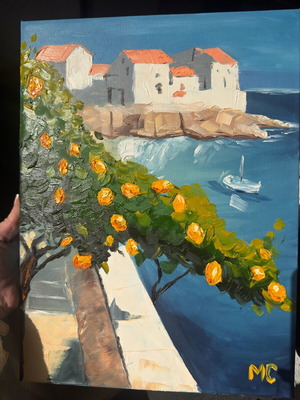 Lemon painting with oil paints new