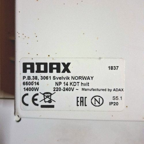 Adax Basic 1400W portable heaters like new, set of 3