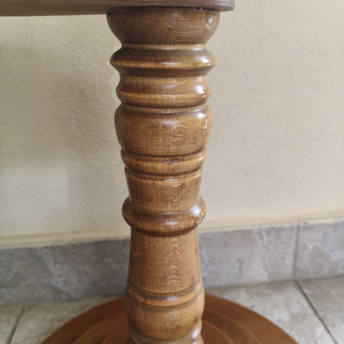 Vintage turned wood plant stand with 3 removable levels like new