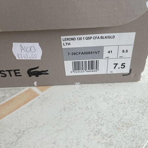 Lacoste shoes used black size 41